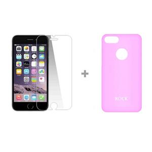 کاور راک مدل Flexible Color مناسب برای گوشی موبایل اپل iPhone 6 6S به همراه محافظ صفحه نمایش 