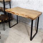 میز تحریر و کار چوب توسکا و و رزین با پایه فلزی