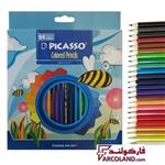 مداد رنگی 24 رنگ پیکاسو مدل 4100 | جعبه مقوایی | Picasso colour pencil