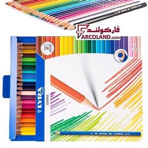مداد رنگی 24 رنگ لیرا اصل آلمان مدل 2521240 | جعبه مقوایی | Lyra colour pencil Osiris