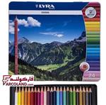 مداد رنگی 24 رنگ لیرا اصل آلمان مدل 2521253 | جعبه فلزی | Lyra colour pencil Osiris