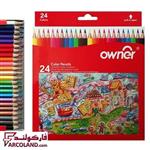 مداد رنگی 24 رنگ اونر مدل 141624 | جعبه مقوایی | Owner colour pencil