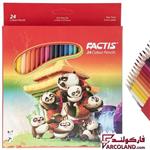 مداد رنگی 24 رنگ فکتیس مدل F07112324 | جعبه مقوایی | Factis colour pencil