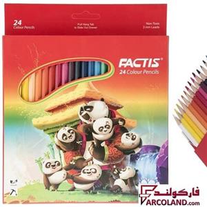 مداد رنگی 24 فکتیس مدل F07112324 جعبه مقوایی Factis colour pencil 
