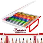 مداد رنگی 12 رنگ فکتیس کد 22132 | جعبه پلاستیکی دسته دار | Factis colour pencil