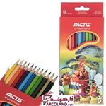 مداد رنگی 12 رنگ فکتیس مدل F07112212 | جعبه مقوایی | Factis colour pencil