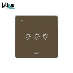 کلید وای فای لمسی مشکی FEC-SW-03