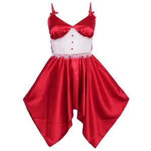 لباس خواب زنانه لورنزا قرمز ۴۴۳۷-۲۰۷۲ به همراه کش مو 