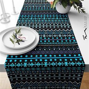 رانر طرح سنتی جاجیم 4 - 40 در 140 سانتیمتر - جنس دو رو مخمل پورش - کیفیت عالی