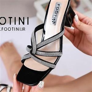 صندل نگین دار صندل مجلسی دمپایی شیک سایز 37 الی 41 رنگ سفید مشکی دودی کلبه صندل