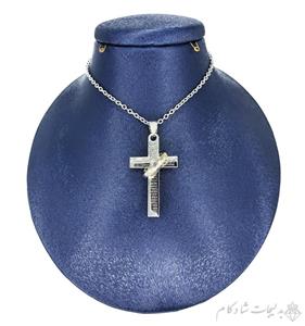 گردنبند صلیب مشکی سفید