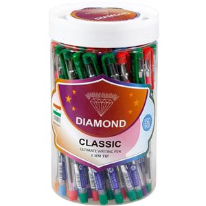 خودکار دیاموند مدل Classic چند رنگ کد 390 بسته 50 عددی