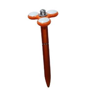 خودکار اسپینری پیچی  جوهر آبی بدنه نارنجی