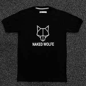 تیشرت مردانه یقه گرد NAKED WOLFE تک رنگ مشکی