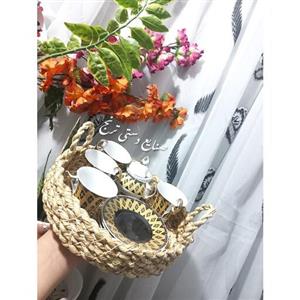 سینی حصیری سبد حصیری ظرف میوه حصیری حصیر گیلان