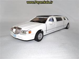 ماشین اسباب بازی لیموزین لینکلن (LINCOLN LIMOUSINE 1999 BY KINSMART) سفید