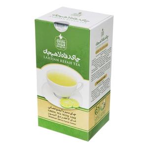 چای سبز رفاه لاهیجان با طعم لیمو امانی مقدار 210 گرم