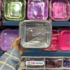 بشقاب یکبار مصرف متالایز نقره ای براق