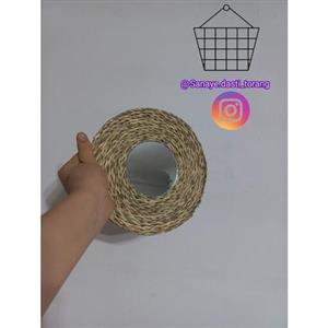 آینه.آینه ساده.آینه حصیری.هفت سین.صنایع دستی.سوغات.حصیر