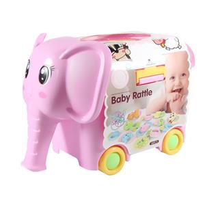 پک جغجغه 13 عددی نوزاد طرح فیل Combuy – صورتی