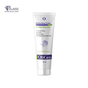 کرم مرطوب کننده دست و صورت با اثر ضد چروک الی ژن OliGen حجم 100 میلی لیتر