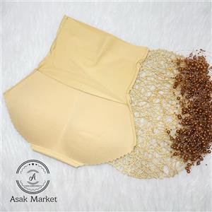 شورت پروتز دار کرم رنگ