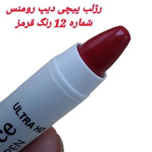 رژلب پیچی دیپ رومنس اصل Deep Romance شماره 12 رنگ قرمز 24 ساعته پوشش مات مرطوب تقویت کننده انقضاء 2026.7 