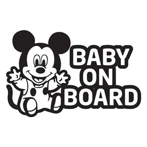 استیکر کودک بیبی آن بورد دکوگراف مدل میکی موس Decograph Mickey Mouse Baby On Board Sticker