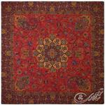 رومیزی ترمه سالاری یزد طرح بهارممتاز ابریشمی ـ مربع یک متر (بغچه) ـ قرمز سنتی