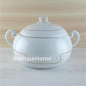 سوپ خوری چینی مقصود مدل رویال دو خط طلا 