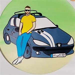 دیوارکوب پسرانه سفالی  هدیه تولد سایز 20 در 20