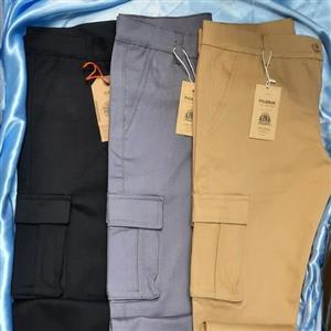 شلوار کتان  شش جیب دمپا گت دار