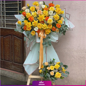 تاج گل تبریک رز _ ژربرا