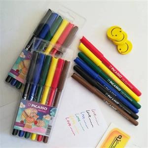 ماژیک رنگ آمیزی 6رنگ پیکاسو نوک آبرنگی مدل فاین تیپ