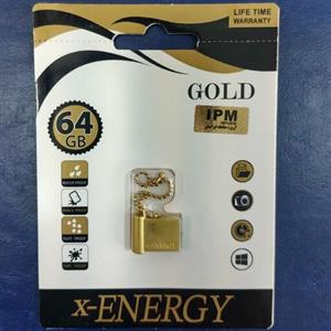 فلش 64گیگ64g مادالعمر مدل goldبرند ایکس انرژی