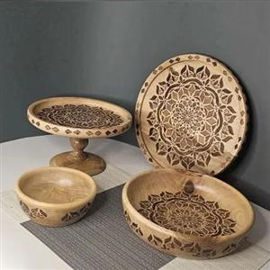 ست پذیرایی 4تیکه  چوبی