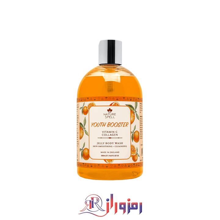 شامپو بدن نیچر اسپل حاوی ویتامین c و کلاژن حجم 500 میل