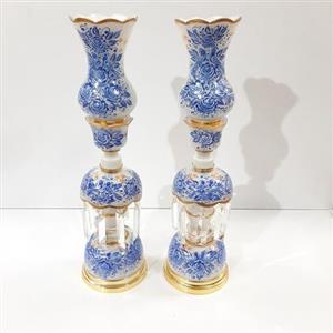 لاله شمعدانی سایز کوچک تقریباً 55سانت برقی همراه با آویز طرح قلم آبی