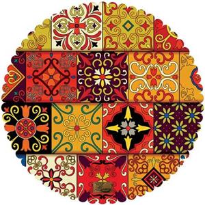 رومیزی مخمل رنس مدل T14-42541 سایز  40x40 سانتی متر