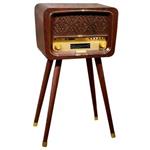 رادیو پایه دار چوبی کلاسیک مدل 109 رنگ ماهگونی
