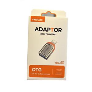 مبدل USB به لایتنینگ رسی مدل Recci OTG RDS A16L 