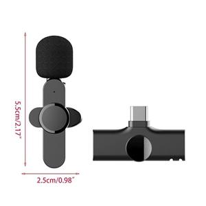 میکروفن یقه ای بی سیم یک فرستنده یک گیرنده K9 + تبدیل Type-c به Lightning