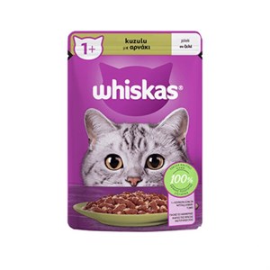 غذای پوچ گربه بالغ با طعم گوشت بره ویسکاس (Whiskas Lamm In Jelly Pouch) وزن 85 گرم