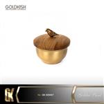 قندان چوبی برنجی گلدکیش Golden Bird کد GK829407