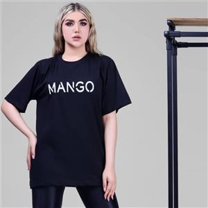 تیشرت لانگ مشکی MANGO
