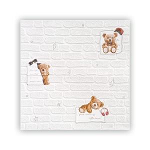 دیوار پوش فومی طرح خرس آجری کد 73-3