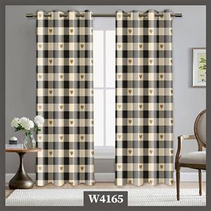 پرده چاپی چهارخونه و قلب کد W4165