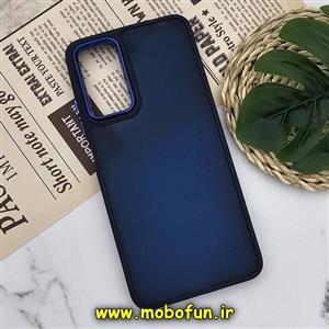 قاب گوشی Galaxy A32 5G سامسونگ پشت مات متال کیس دور سیلیکونی سرمه ای کد 330