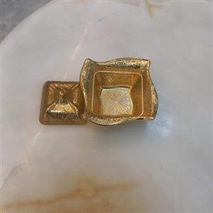 قندان مربع لاله آسیا در 2 رنگ طلایی نقره ای و نقره ای سیلور ترک سوغات کربلا