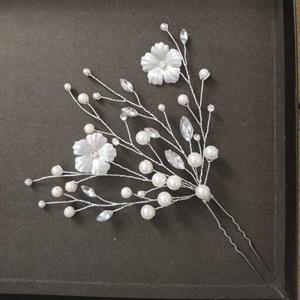 تاج عروس مروارید  سنجاق شینیون شونه تل مجلسی گلسر اکسسوری مو ریسه مو تور عروس بغل سری